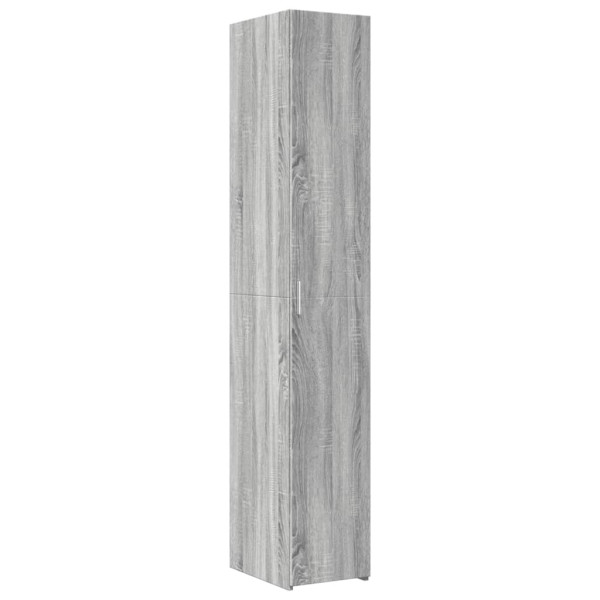 Aparador de madera de ingeniería gris Sonoma 30x42.5x185 cm M 2