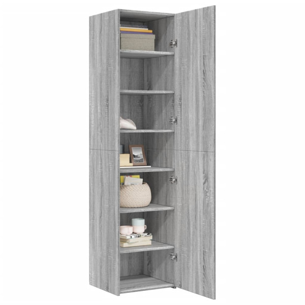 Aparador de madera de ingeniería gris Sonoma 45x42.5x185 cm M 3