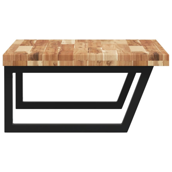 Aço de prateleira de bacia de parede e madeira de acácia sólida M 5