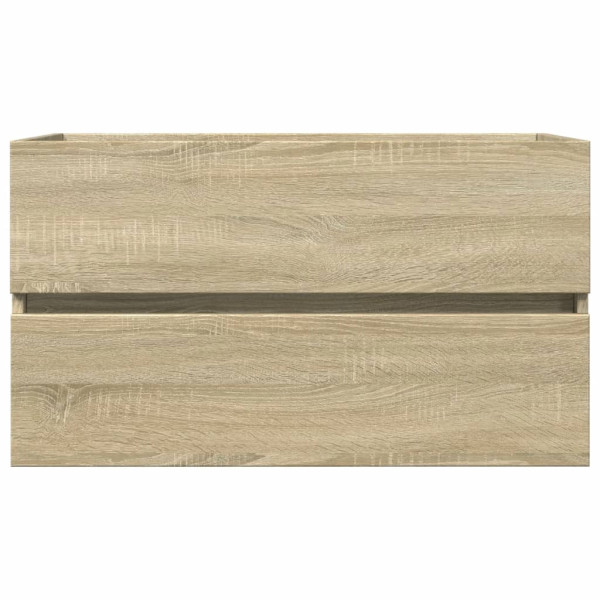 Set de mueble de baño 2 piezas cerámica y madera de ingeniería M 5