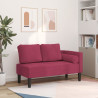Chaise longue com almofadões veludo vermelho tinto 1