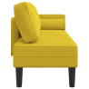 Chaise longue com almofadões veludo amarelo 3