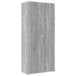 Aparador de madera de ingeniería gris Sonoma 80x42.5x185 cm H