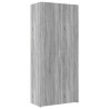Aparador de madera de ingeniería gris Sonoma 80x42.5x185 cm 2
