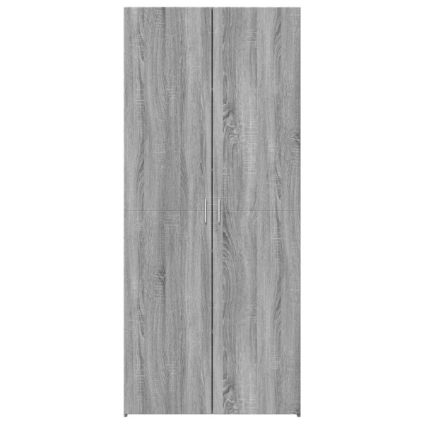 Aparador de madera de ingeniería gris Sonoma 80x42.5x185 cm M 4