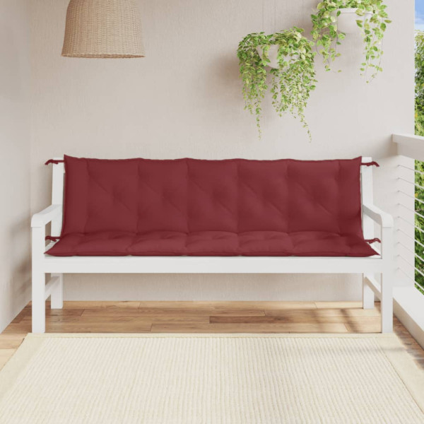 Almofadões p/ banco de jardim 2pcs 180x50x7 cm mesclado tecido M 3