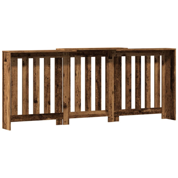 Cubierta de radiador madera color envejecido 205x21.5x83.5 cm M 5
