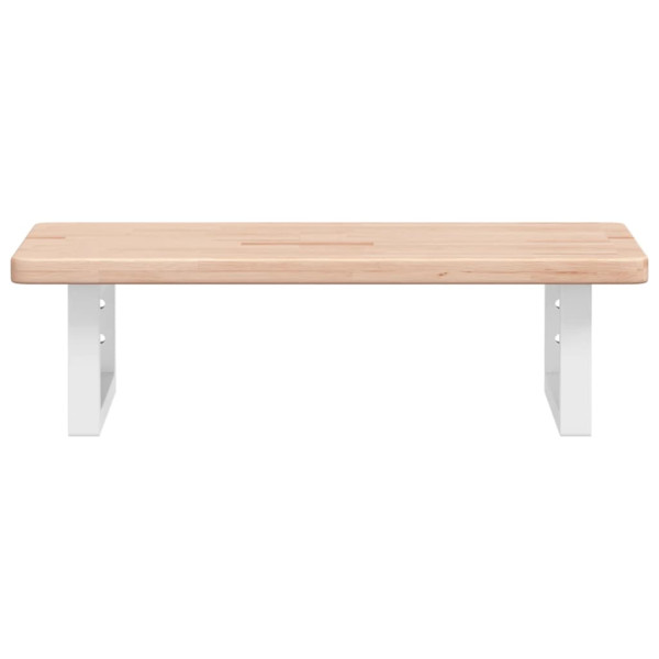 Estante de lavabo de pared de acero y madera maciza de roble M 4