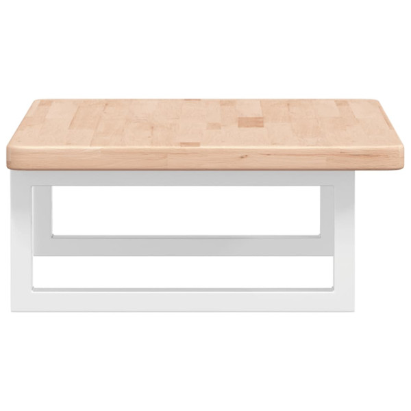 Estante de lavabo de pared de acero y madera maciza de roble M 5