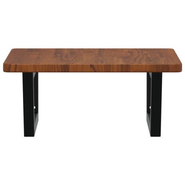 Estante de lavabo de pared de acero y madera maciza de roble M 4