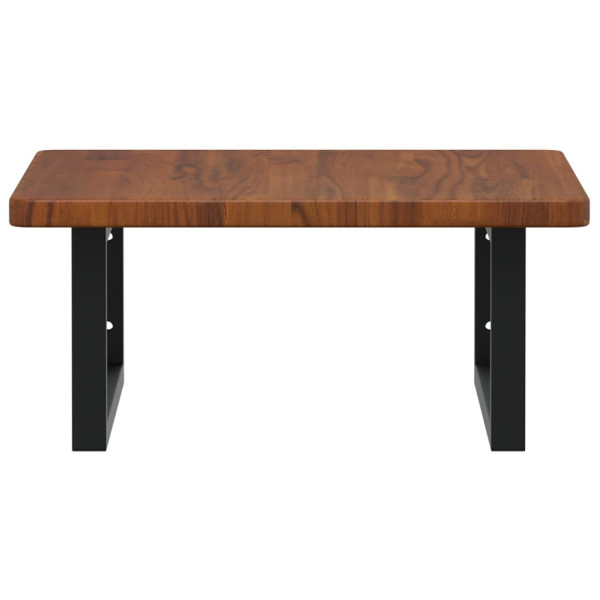 Estante de lavabo de pared de acero y madera maciza de roble M 4