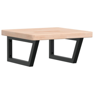 Prateleira de parede p/ lavatório aço/madeira carvalho maciça H