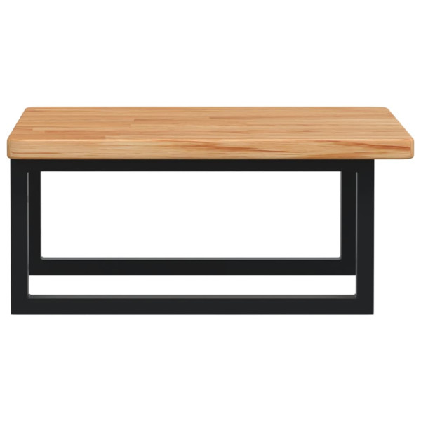 Estante de lavabo de pared de acero y madera maciza de roble M 5