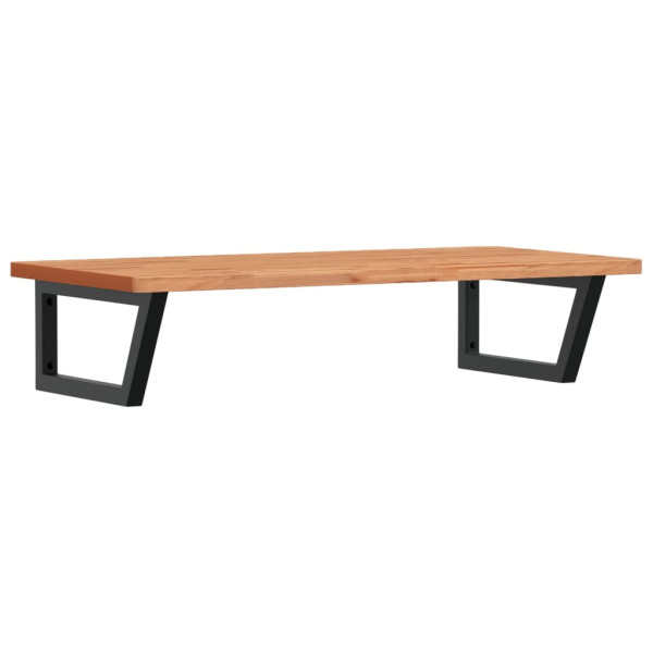 Estante de lavabo de pared de acero y madera maciza de haya M 2