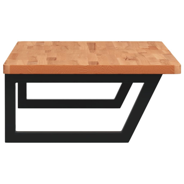 Prateleira de parede p/ lavatório aço/madeira de faia maciça M 4