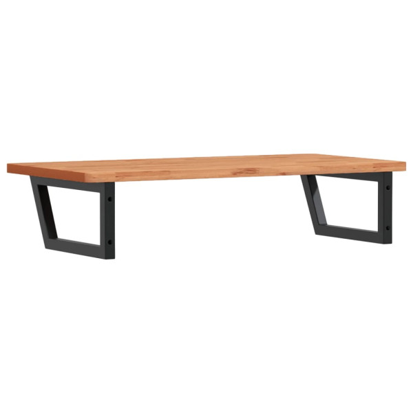 Estante de lavabo de pared de acero y madera maciza de haya M 5