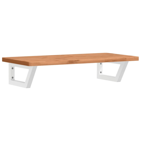 Estante de lavabo de pared de acero y madera maciza de haya M 2