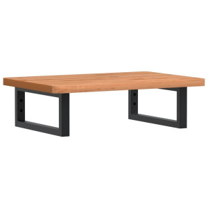 Prateleira de parede p/ lavatório aço/madeira de faia maciça H