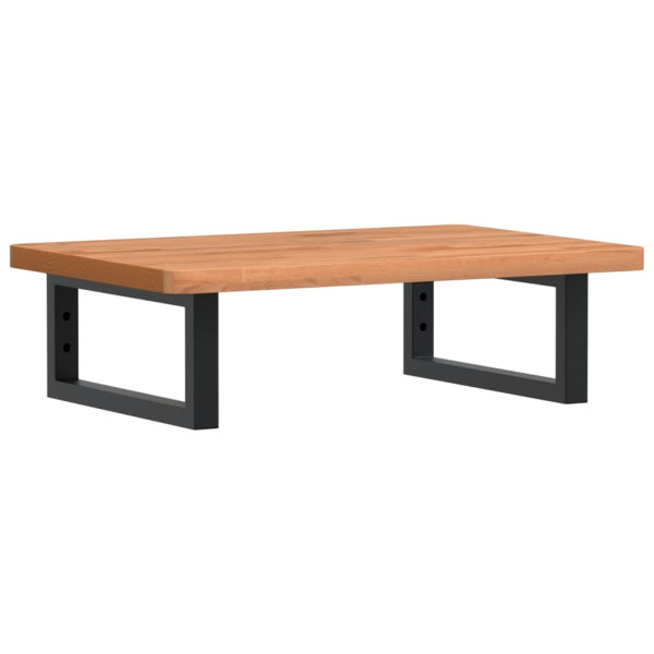 Estante de lavabo de pared de acero y madera maciza de haya M 2