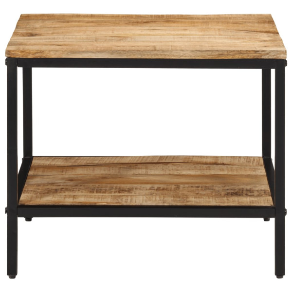 Mesa de centro de madera maciza de mango rugosa 55x55x45 cm M 2