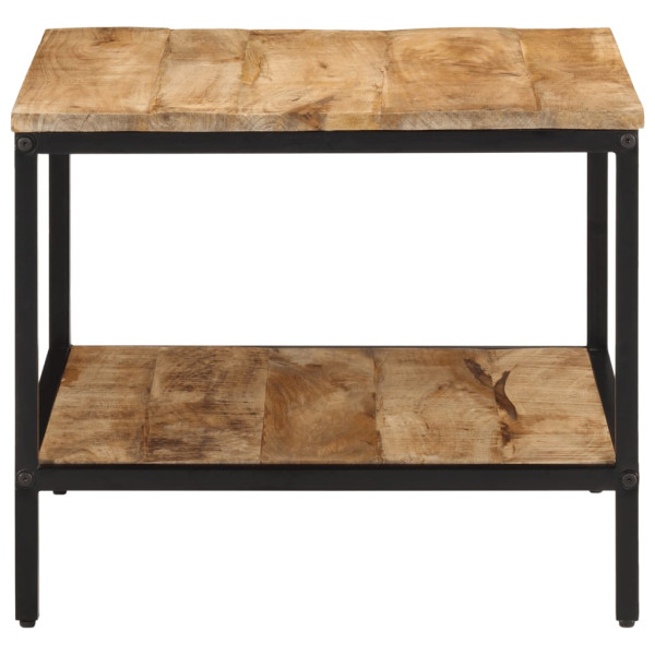 Mesa de centro de madera maciza de mango rugosa 55x55x45 cm M 3
