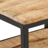 Mesa de centro de madera maciza de mango rugosa 55x55x45 cm 4