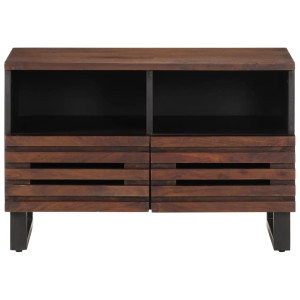 Mueble de TV madera maciza mango marrón 70x34x46 cm H