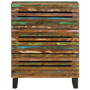 Aparador de madera maciza acacia 60x34x75 cm H