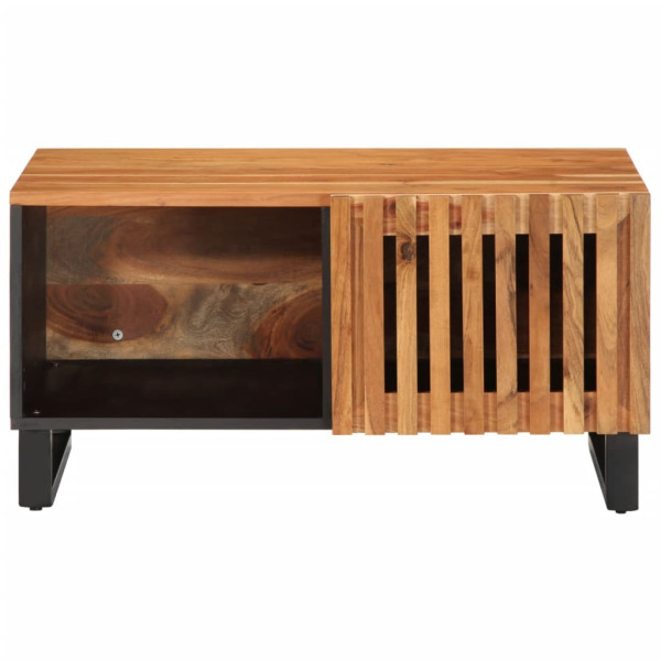 Mesa de centro madera maciza de acacia 80x51x40 cm M 2