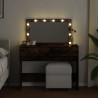 Toucador com LED 100x40x120 cm carvalho fumado 3