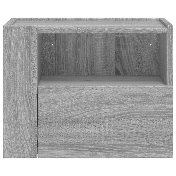 Mesitas de noche de pared 2 uds gris Sonoma 45x30x35 cm M 4