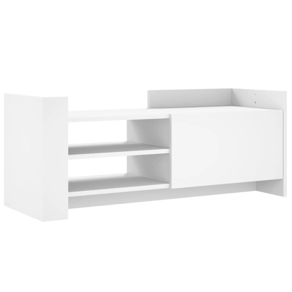 Mueble para TV madera contrachapada blanco 100x35x40 cm M 2