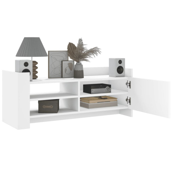 Mueble para TV madera contrachapada blanco 100x35x40 cm M 3