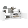 Mueble para TV madera contrachapada blanco 100x35x40 cm 3