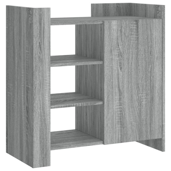 Aparador de madera de ingeniería gris Sonoma 73.5x35x75 cm M 2