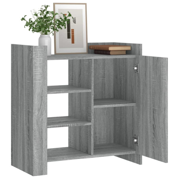Aparador de madera de ingeniería gris Sonoma 73.5x35x75 cm M 3