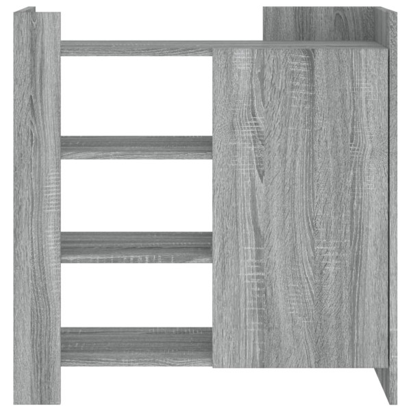 Aparador de madera de ingeniería gris Sonoma 73.5x35x75 cm M 4