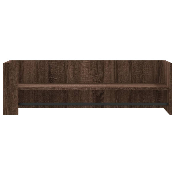 Estante de pared madera ingeniería marrón roble 100x35x30.5 cm M 4