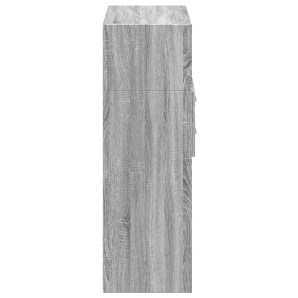 Aparador de madera de ingeniería gris Sonoma 80x42.5x124 cm M 5