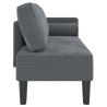 Chaise lounge com almofadões veludo cinzento-escuro 4