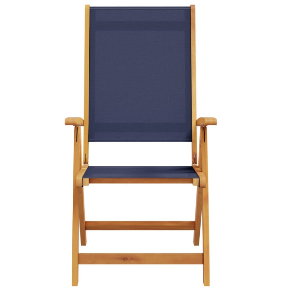 Cadeiras de jardim dobráveis 2 pcs acácia maciça e textilene M 4