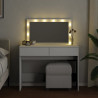 Tocador con luces LED blanco 100x40x120 cm 3