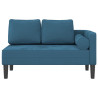 Chaise lounge com almofadões veludo azul 3