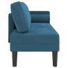 Chaise lounge com almofadões veludo azul 4