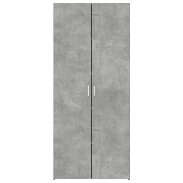 Aparador de madera de ingeniería gris hormigón 80x42.5x185 cm M 4