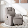Sillón reclinable de masaje eléctrico tela gris taupe 1