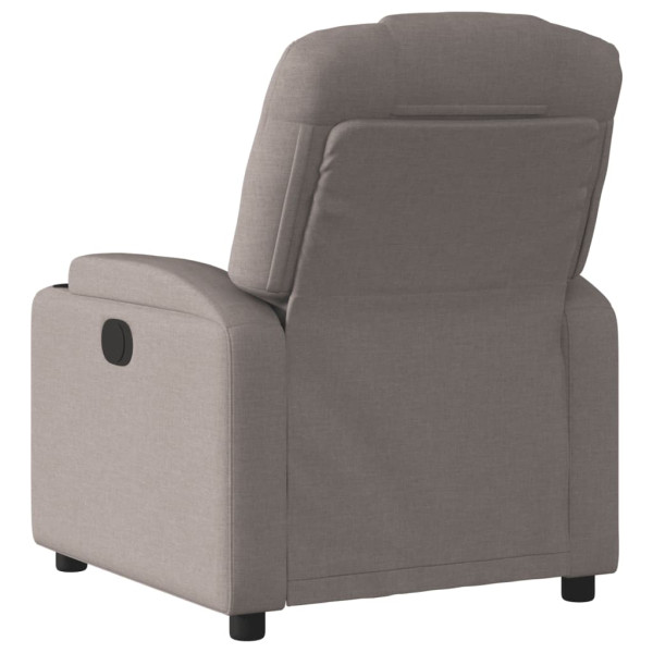 Sillón reclinable de masaje eléctrico tela gris taupe M 5