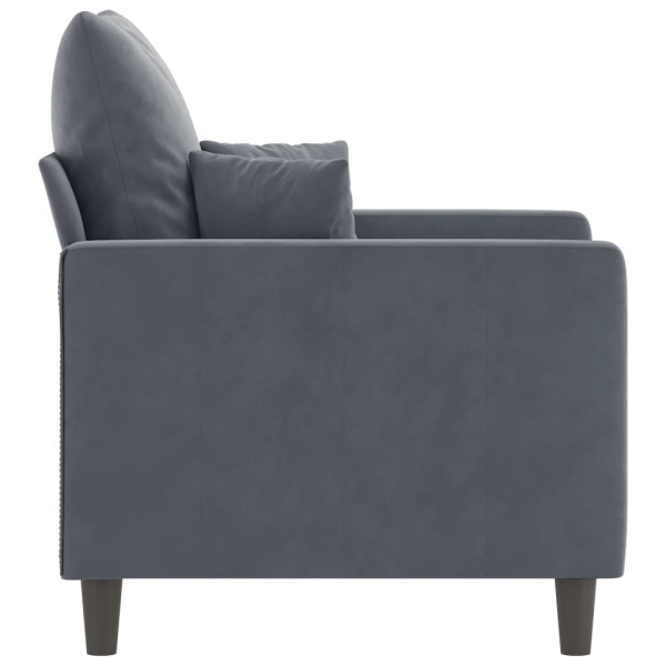 Sillón de terciopelo gris oscuro 60 cm M 4