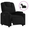 Sillón reclinable eléctrico de tela negro 2
