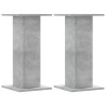 Soportes altavoces 2 uds madera gris hormigón 30x30x60 cm 2